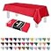 Grandipity Red Plastic Table Cloth Disposable 6 Pk 54in x 108in Plastic Tablecloths for Rectangle Tables Premium Party Table Cloths Disposable for 6ft to 8ft Rectangle Tables