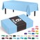Party Solids Exquisite 6Pack Premium Plastic Tablecloth 54in x 108in Rectangle Plastic Table Cover Light Blue