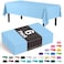 Party Solids Exquisite 6Pack Premium Plastic Tablecloth 54in x 108in Rectangle Plastic Table Cover Light Blue