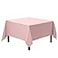 Gee Di Moda Square Tablecloth 52 x 52 Inch Pink Table Cloth for Small Square or Round Tables Heavy Duty Washable Fabric for Buffet Table Holiday Party Dinner Wedding Baby Shower