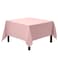Gee Di Moda Square Tablecloth 52 x 52 Inch Pink Table Cloth for Small Square or Round Tables Heavy Duty Washable Fabric for Buffet Table Holiday Party Dinner Wedding Baby Shower