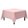 Gee Di Moda Square Tablecloth 52 x 52 Inch Pink Table Cloth for Small Square or Round Tables Heavy Duty Washable Fabric for Buffet Table Holiday Party Dinner Wedding Baby Shower