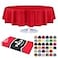 Grandipity Red Plastic Table Cloth Disposable 6 Pk 84in Round Tablecloth Premium Party Table Cloths Disposable Perfect Table Cloth Round Cover for Any Table Up to 6 Feet