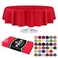 Grandipity Red Plastic Table Cloth Disposable 6 Pk 84in Round Tablecloth Premium Party Table Cloths Disposable Perfect Table Cloth Round Cover for Any Table Up to 6 Feet