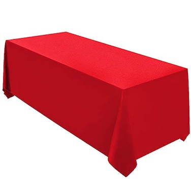 Surmente Red Christmas Tablecloth 90 x 132inch Rectangular Polyester Table Cloth for Weddings Banquets or Restaurants