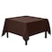 Gee Di Moda Square Tablecloth 85 x 85 Inch Chocolate Table Cloth for Large Square or Round Tables Heavy Duty Washable Fabric for Buffet Table Holiday Party Dinner Wedding Baby Shower