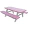 HomeCrate Checkered 72 Inch Picnic Table and Bench Fitted Tablecloth Cover 3Piece Red
