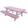 HomeCrate Checkered 72 Inch Picnic Table and Bench Fitted Tablecloth Cover 3Piece Red