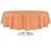Grandipity Peach Plastic Table Cloth Disposable 6 Pk 84in Round Tablecloth Premium Party Table Cloths Disposable Perfect Table Cloth Round Cover for Any Table Up to 6 Feet