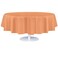 Grandipity Peach Plastic Table Cloth Disposable 6 Pk 84in Round Tablecloth Premium Party Table Cloths Disposable Perfect Table Cloth Round Cover for Any Table Up to 6 Feet