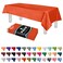 Grandipity Orange Plastic Table Cloth Disposable 6 Pk 54in x 108in Plastic Tablecloths for Rectangle Tables Premium Party Table Cloths Disposable for 6ft to 8ft Rectangle Tables
