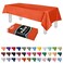 Grandipity Orange Plastic Table Cloth Disposable 6 Pk 54in x 108in Plastic Tablecloths for Rectangle Tables Premium Party Table Cloths Disposable for 6ft to 8ft Rectangle Tables