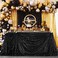 B-COOL BCOOL Black Sequin Tablecloth 90x156inch Sparkly Sequin Table Linen Halloween Shiny Sequence Table Cloth Wedding Event Decor