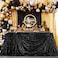 B-COOL BCOOL Black Sequin Tablecloth 90x156inch Sparkly Sequin Table Linen Halloween Shiny Sequence Table Cloth Wedding Event Decor