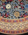 India Arts Sunflower Print Round Cotton Tablecloth 70 Yellow on Black