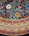 India Arts Sunflower Print Round Cotton Tablecloth 70 Yellow on Black