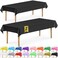 DecorRack 2 Rectangular Tablecloths BPAFree Plastic 54 x 108 Inch Disposable or Reusable Table Cover for Parties Picnic Outdoor Black 2 Pack Individually Wrapped