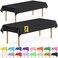 DecorRack 2 Rectangular Tablecloths BPAFree Plastic 54 x 108 Inch Disposable or Reusable Table Cover for Parties Picnic Outdoor Black 2 Pack Individually Wrapped