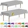 DecorRack 2 Rectangular Tablecloths BPAFree Plastic 54 x 108 Inch Disposable or Reusable Table Cover for Parties Picnic Outdoor Silver 2 Pack Individually Wrapped