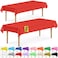 DecorRack 2 Rectangular Tablecloths BPAFree Plastic 54 x 108 inch Dining Table Cloth Rectangle Table Cover for Parties Picnic Camping and Outdoor Disposable or Reusable Red 2 Pack