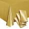 Juvale Gold Plastic Tablecloth EasyClean Disposable Table Cloths Durable Gold Table Covers for Parties Party Tablecloth for Weddings Showers 108 x 54 in Pack of 3