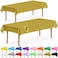 DecorRack 2 Rectangular Tablecloths BPAFree Plastic 54 x 108 Inch Disposable or Reusable Table Cover for Parties Picnic Outdoor Gold 2 Pack Individually Wrapped