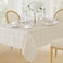Newbridge 60 x 102 Inch Rectangle Fabric Tablecloth Elegance Plaid 100 Polyester No Iron Soil Resistant Dining Room Party and Banquet Table Cover Solid Textured Beige
