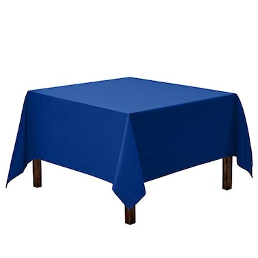 Gee Di Moda Square Tablecloth 85 x 85 Inch Royal Blue Table Cloth for Large Square or Round Tables Heavy Duty Washable Fabric for Buffet Table Holiday Party Dinner Wedding Baby Shower