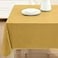 Lintex Cafe Hotel Linen Look Vinyl Flannel Backed Tablecloth Heavyweight 4 Gauge 52 x 52 Inch Square Gold Indoor Outdoor Waterproof Wipe Clean Table Cover