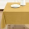 Lintex Cafe Hotel Linen Look Vinyl Flannel Backed Tablecloth Heavyweight 4 Gauge 52 x 52 Inch Square Gold Indoor Outdoor Waterproof Wipe Clean Table Cover