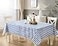 Newbridge 52 x 70 Inch Rectangle Vinyl Tablecloth with Flannel Backing Bistro Tavern Check Caf Checkered Indoor Outdoor Vinyl Table Cover for Picnic Barbecue and Patio Dining Blue
