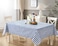 Newbridge 52 x 70 Inch Rectangle Vinyl Tablecloth with Flannel Backing Bistro Tavern Check Caf Checkered Indoor Outdoor Vinyl Table Cover for Picnic Barbecue and Patio Dining Blue