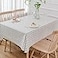 TruDelve Heavy Duty Vinyl Table Cloth Plastic Tablecloths for Kitchen Dining Tables Wipeable PVC Waterproof Tablecloth for Rectangle Table 54 x 72 White Plaid