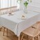 TruDelve Heavy Duty Vinyl Table Cloth Plastic Tablecloths for Kitchen Dining Tables Wipeable PVC Waterproof Tablecloth for Rectangle Table 54 x 72 White Plaid