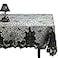 Joysail Halloween Tablecloth Gothic Black Lace Spider Web Table Cover for Halloween Masquerade Dinner Party Scary Movie Nights Table Decorations 53x68 Inches