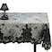 Joysail Halloween Tablecloth Gothic Black Lace Spider Web Table Cover for Halloween Masquerade Dinner Party Scary Movie Nights Table Decorations 53x68 Inches