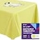 Gee Di Moda Rectangle Tablecloth 90 x 132 Inch Yellow Table Cloth for 6 Foot Tables with FloorLength Drop Heavy Duty Washable Fabric for Holiday Party Dinner Weddings Baby Shower