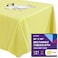 Gee Di Moda Rectangle Tablecloth 90 x 132 Inch Yellow Table Cloth for 6 Foot Tables with FloorLength Drop Heavy Duty Washable Fabric for Holiday Party Dinner Weddings Baby Shower