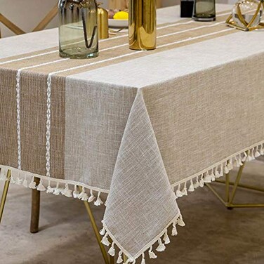 Deep Dream Tablecloths Waterproof Table Cloth Linens Wrinkle Free AntiFading Rustic Table Cover Decoration for Kitchen Dinning Christmas RectangleOblong 55x102810 Seats Light Coffee