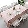 Pahajim Rectangular Cotton Linen Tablecloths Farmhouse Outdoor Table Cover with Tassels Wrinkle Free Washable Heavyweight Cloth for Dining Camping Picnic55x71 46 Seats