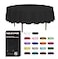 D&amp;Z DZ Plastic Table Cloth Disposable 12 Pack Black Round Tablecloth Individually Wrapped for IndoorOutdoor 84 Inch Table Cover for Party Picnic Birthday Wedding Dinner