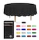 D&amp;Z DZ Plastic Table Cloth Disposable 12 Pack Black Round Tablecloth Individually Wrapped for IndoorOutdoor 84 Inch Table Cover for Party Picnic Birthday Wedding Dinner