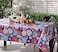 Newbridge Patriot Fireworks Pinwheel Vinyl 52 x 52 Inch Square Tablecloth