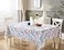 Newbridge Boho Chic Paisley Vinyl Tablecloth with Flannel Backing 52 x 52 Inch Square Blue Red and Pink Floral Print Wipe Clean Table Cover for Dining and Entertaining