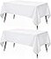 Utopia Kitchen Rectangle Table Cloth 2 Pack90x132 Inches White Tablecloth Machine Washable Polyester Table Cover for Dining Buffet Parties Picnics Events Weddings and Restaurants