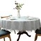 Dimatic Heavyweight Cotton and Linen Tablecloth Plaid Tassel Round Table Cover Suitable for Small Kitchen and Dining Room Tables 30 Inches 40 Inches in Diameter Round Grey