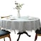 Dimatic Heavyweight Cotton and Linen Tablecloth Plaid Tassel Round Table Cover Suitable for Small Kitchen and Dining Room Tables 30 Inches 40 Inches in Diameter Round Grey