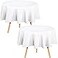 Utopia Kitchen Round Table Cloth 2 Pack70 Inches White Tablecloth Machine Washable Polyester Table Cover for Dining Buffet Parties Picnics Events Weddings and Restaurants