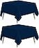 Utopia Kitchen Rectangle Table Cloth 2 Pack54x54 Inches Navy Blue Tablecloth Machine Washable Polyester Table Cover for Dining Buffet Parties Picnics Events Weddings and Restaurants