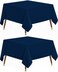 Utopia Kitchen Rectangle Table Cloth 2 Pack54x54 Inches Navy Blue Tablecloth Machine Washable Polyester Table Cover for Dining Buffet Parties Picnics Events Weddings and Restaurants